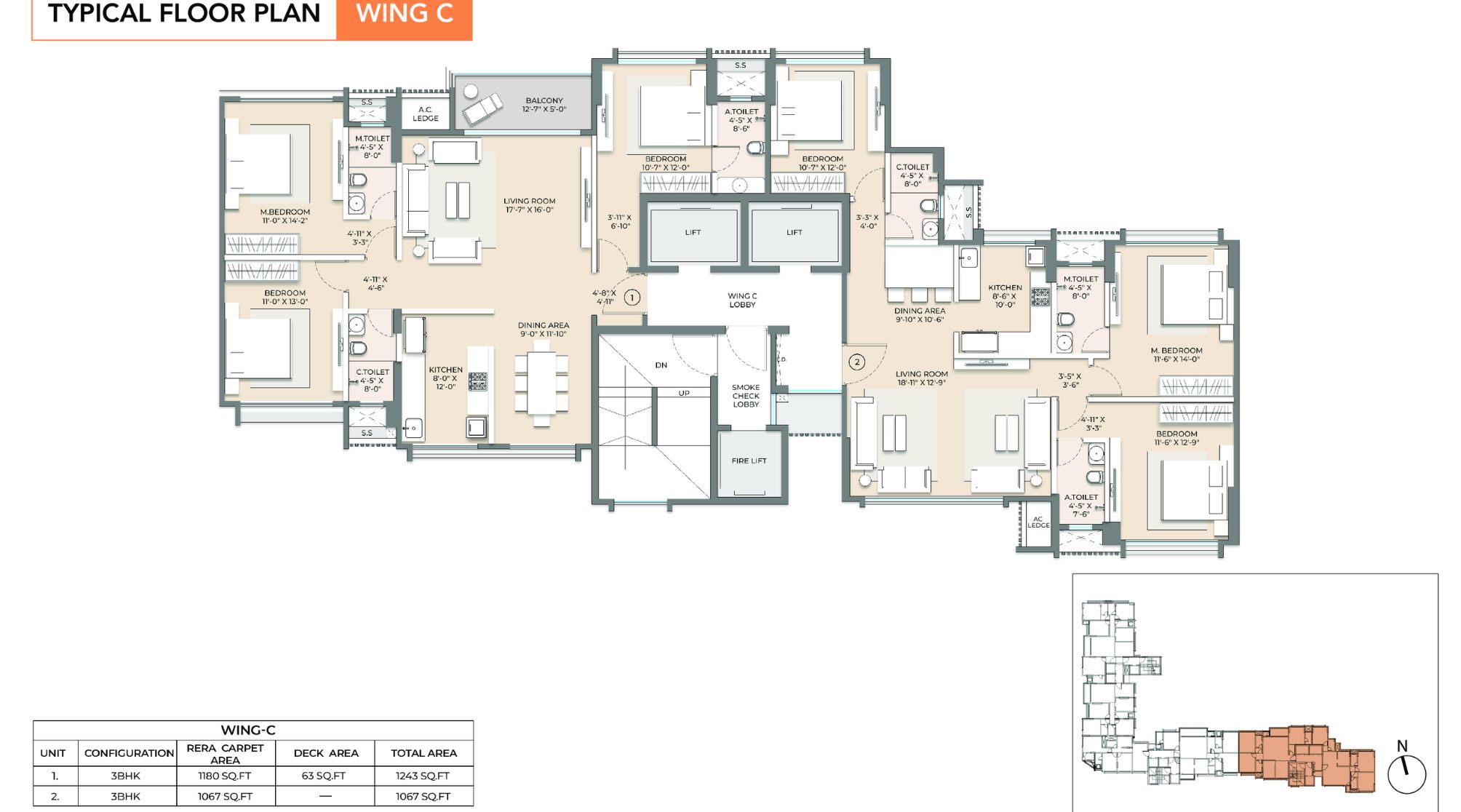 Arkade-Sapphire-Typical-Floor-Plan-Wing C